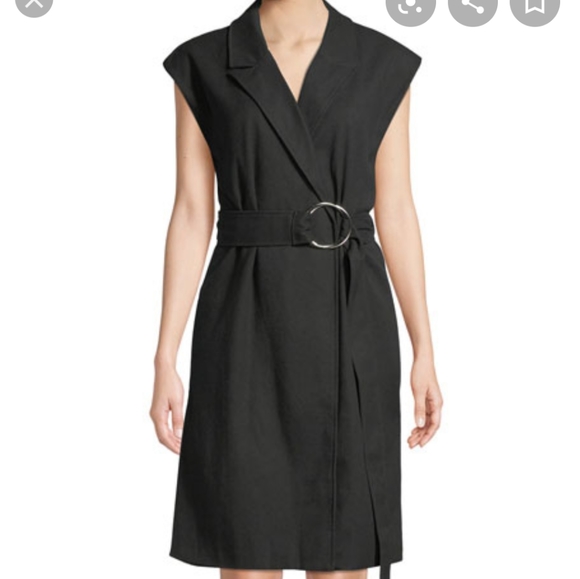 NWOT J.O.A. vest style dress in twill - Picture 2 of 5